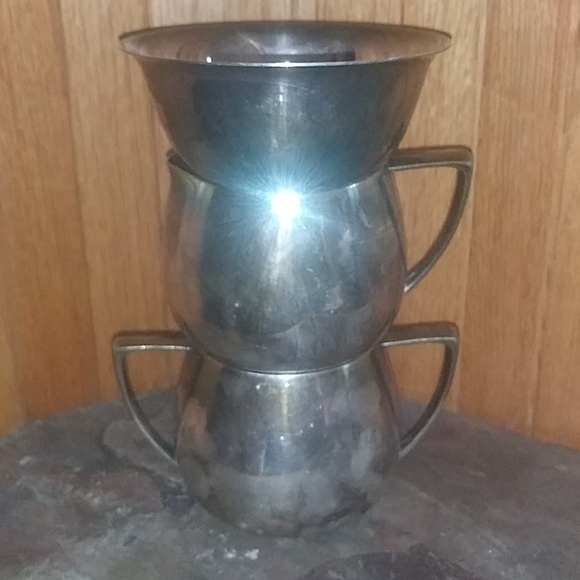 Lot of 3 Vintage plated sugar, cream, dish - Picture 10 of 10